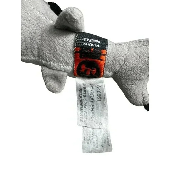 9" Fiesta Gray Shark Plush Stuffed Animal Toy - Picture 2 of 4